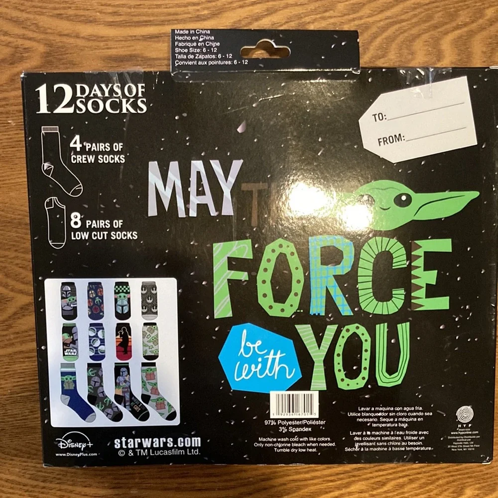 🖤 Star Wars Men’s 12 Pair of Socks (NWT)